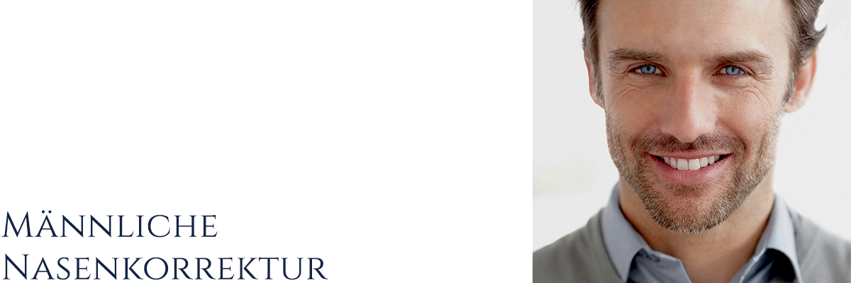 Männliche Nasenkorrektur
